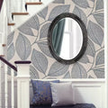 Miroir mural rectangulaire 72,5"x24" avec cadre en fer, couleur argent : style moderne, aucun assemblage requis, fixation murale