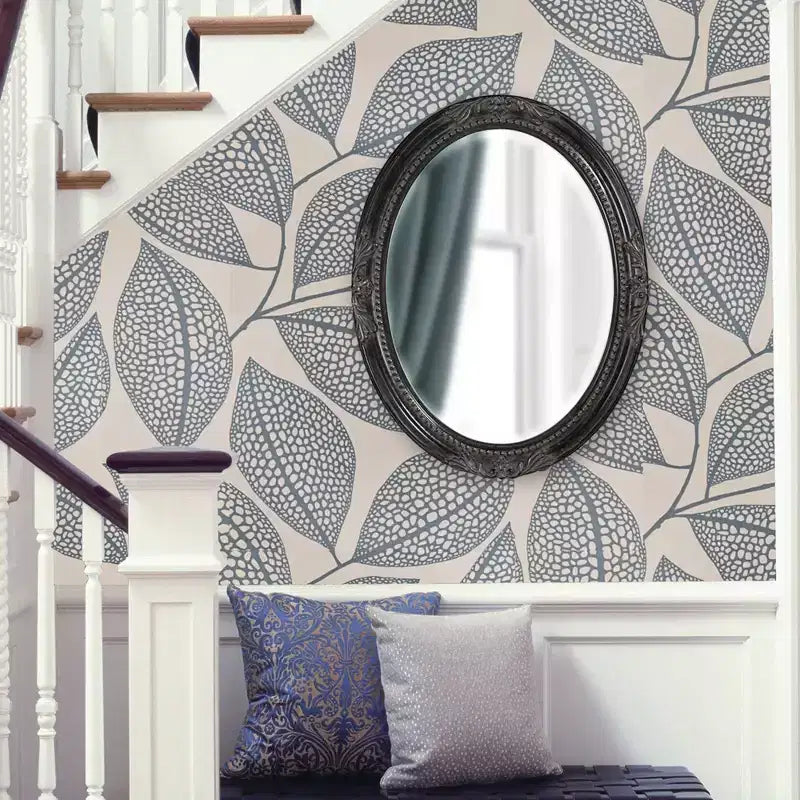 Miroir mural rectangulaire 72,5"x24" avec cadre en fer, couleur argent : style moderne, aucun assemblage requis, fixation murale