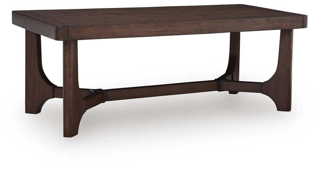 Korestone Rectangular Cocktail Table – Dark Brown, Contemporary Style