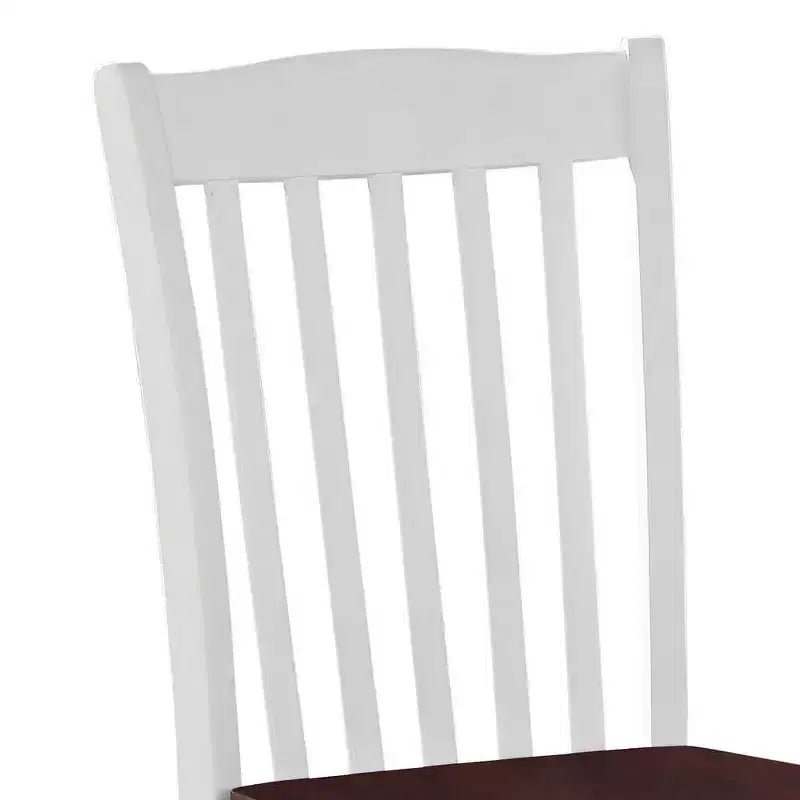 Chaises de salle à manger Green Leigh d'Acme Furniture, fini blanc/noyer