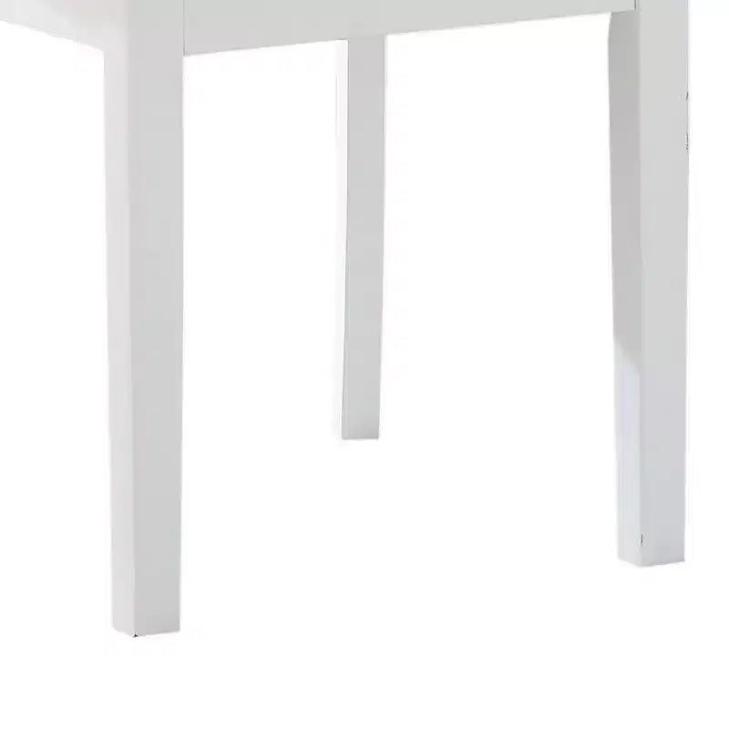 Chaises de salle à manger Green Leigh d'Acme Furniture, fini blanc/noyer