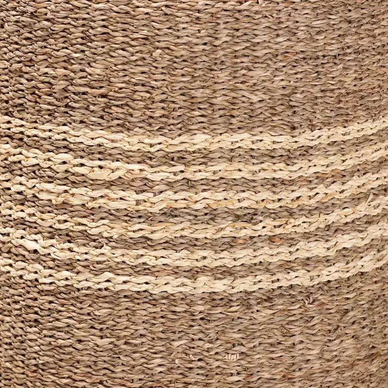 Pouf ottoman Wickham en jonc de mer marron naturel