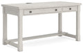 Robbinsdale Farmhouse Home Office Desk – Antique White, USB Charging