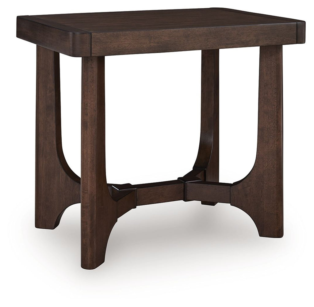 Korestone Rectangular Cocktail Table – Dark Brown, Contemporary Style