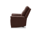Fauteuil inclinable pivotant et motorisé – Cuir cognac, chargement USB, capacité de 158 kg