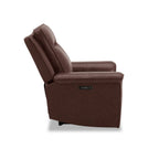 Fauteuil inclinable pivotant et motorisé – Cuir cognac, chargement USB, capacité de 158 kg