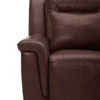 Fauteuil inclinable pivotant et motorisé – Cuir cognac, chargement USB, capacité de 158 kg
