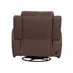 Fauteuil inclinable électrique pivotant – Cuir Saddle, dossier capitonné, port USB