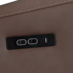 Fauteuil inclinable électrique pivotant – Cuir Saddle, dossier capitonné, port USB