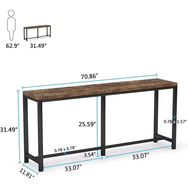 70.9 Table console, table étroite pour entrée de salon