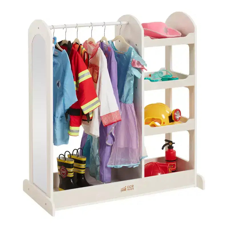 Centre d'habillage avec miroir, organisateur de costumes, meuble Montessori