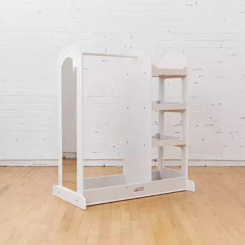 Centre d'habillage avec miroir, organisateur de costumes, meuble Montessori
