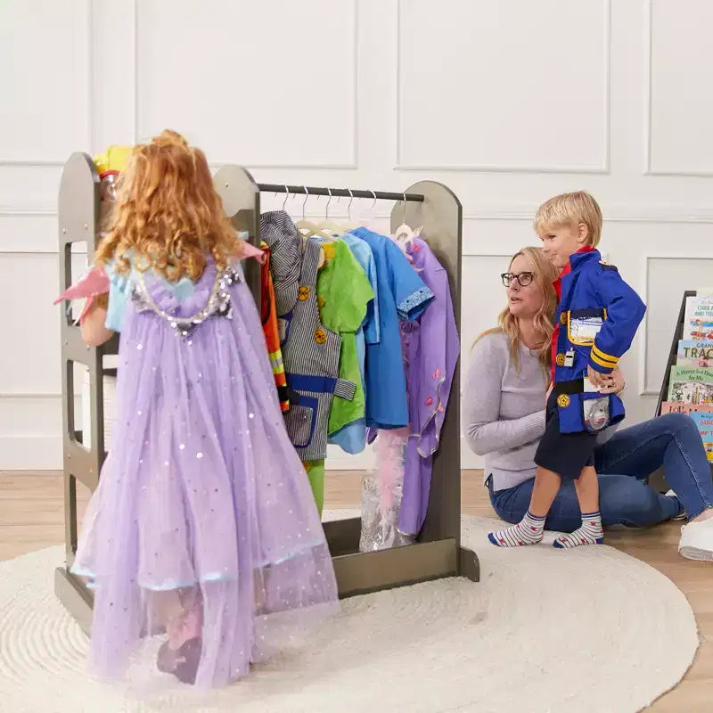 Centre d'habillage avec miroir, organisateur de costumes, meuble Montessori