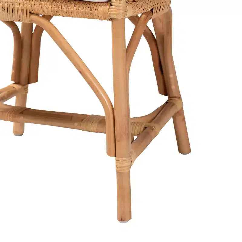 Chaise de salle à manger Arween en rotin naturel de style bohème moderne