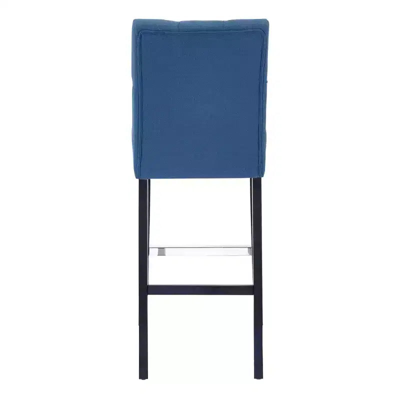 29 Chaise de bar rembourrée en tissu de lin capitonné, Thé
