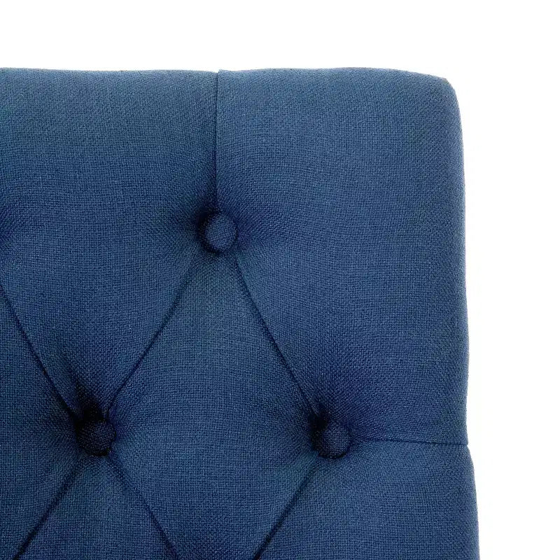 29 Chaise de bar rembourrée en tissu de lin capitonné, Thé