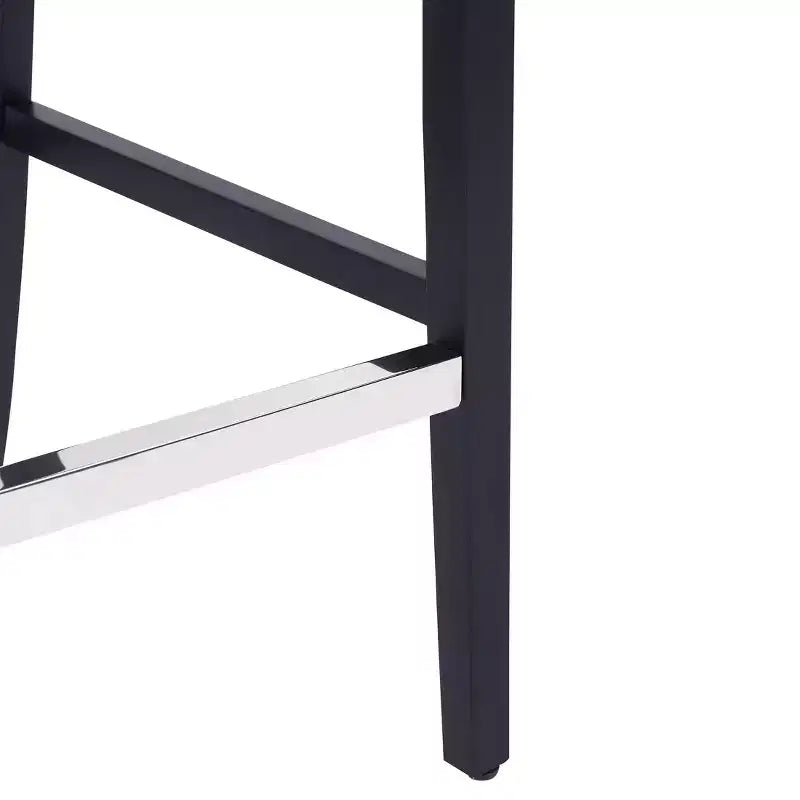 29 Chaise de bar rembourrée en tissu de lin capitonné, Thé