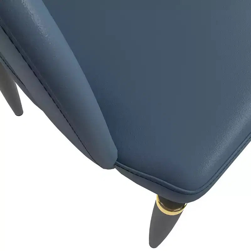 Chaise de salle à manger moderne Entice, assise en cuir rembourré avec dossier ouvert incurvé et pieds en métal, cuisine moderne, salle à manger, maison, sièges de café