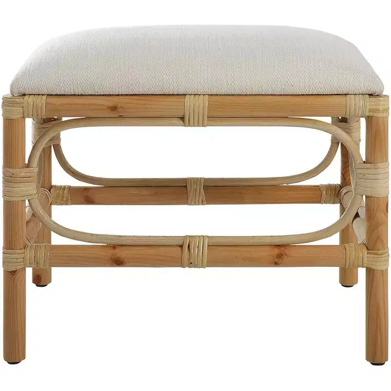 Uttermost Laguna 24W White Fabric Rectangular Small Bench