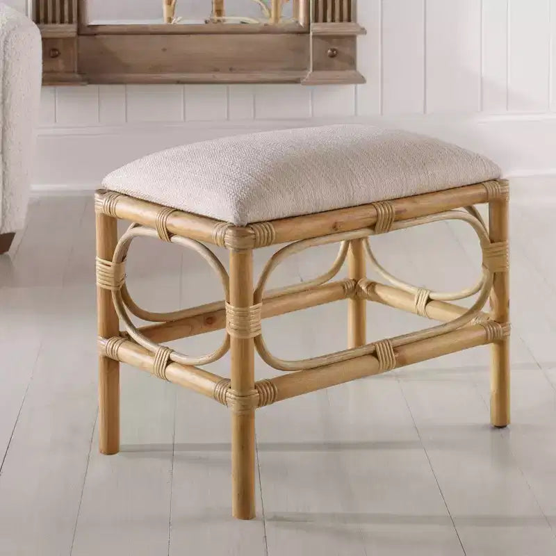 Banc rectangulaire Laguna 24W en tissu blanc