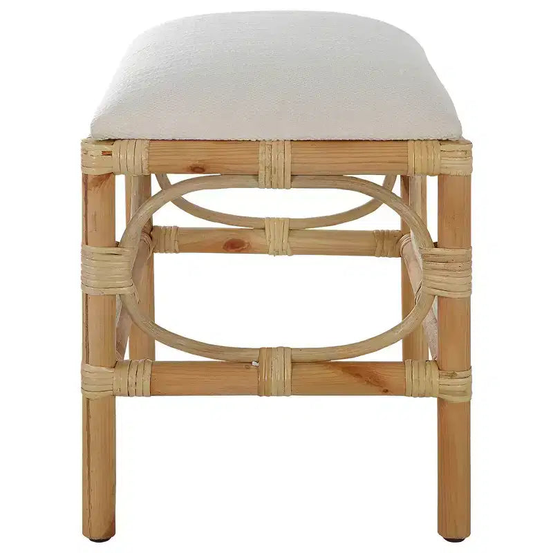 Banc rectangulaire Laguna 24W en tissu blanc
