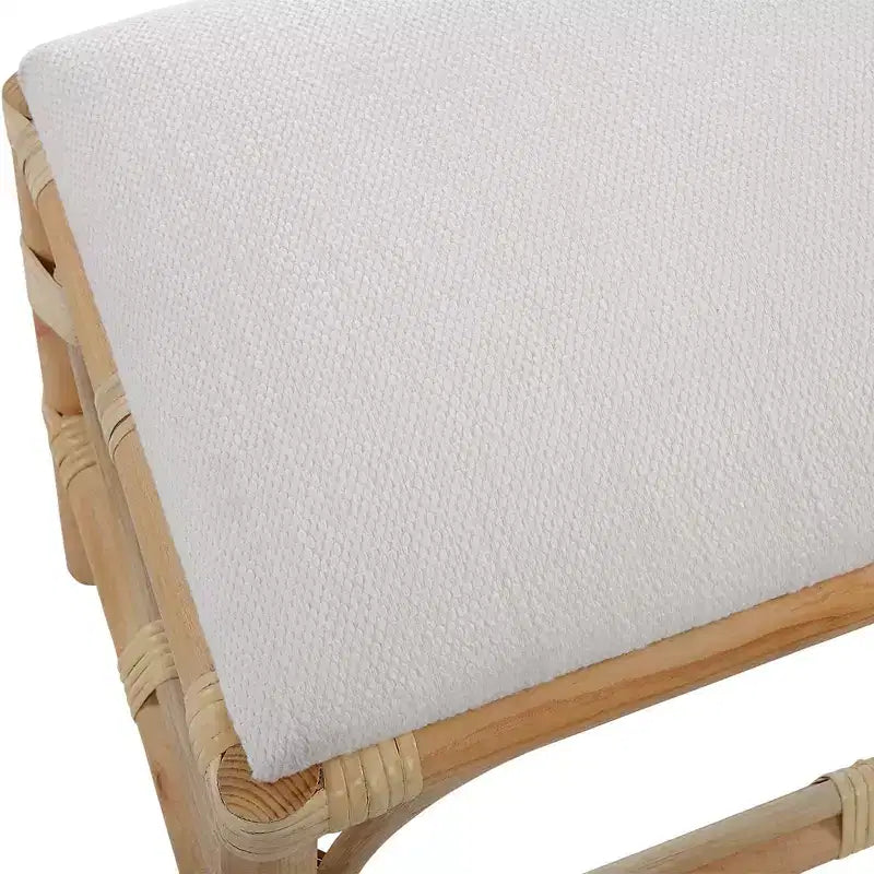 Banc rectangulaire Laguna 24W en tissu blanc