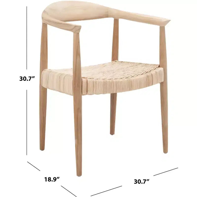 Fauteuil d'appoint Renga en rotin et corde - Naturel