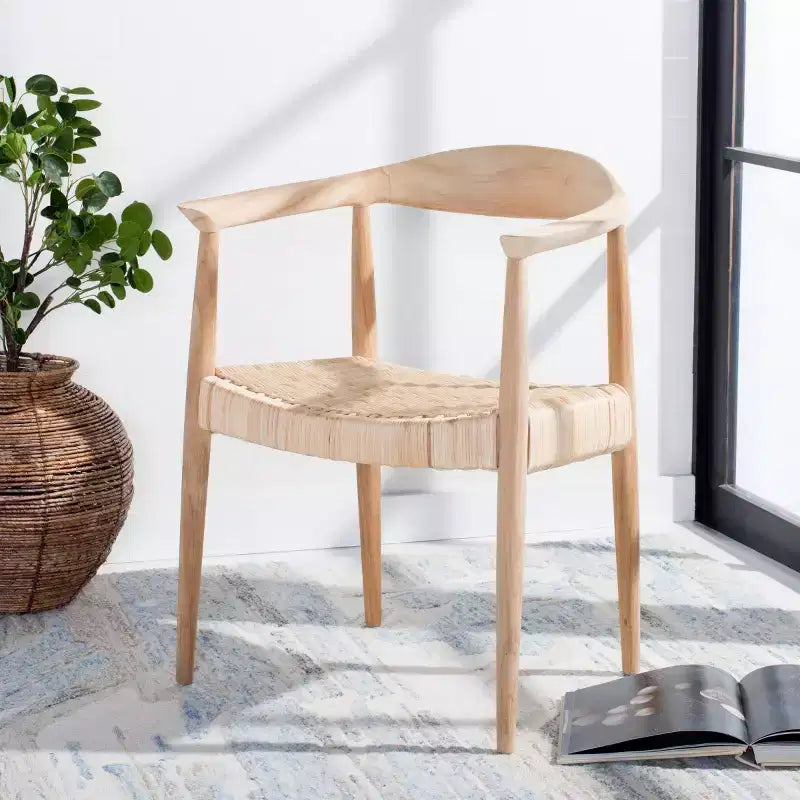 Fauteuil d'appoint Renga en rotin et corde - Naturel