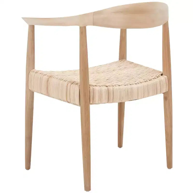 Fauteuil d'appoint Renga en rotin et corde - Naturel