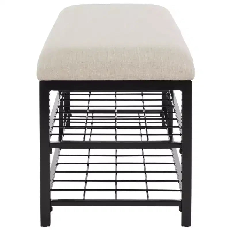 Banc étagère ouverte Milligan avec coussin - BCH5003 - Safavieh