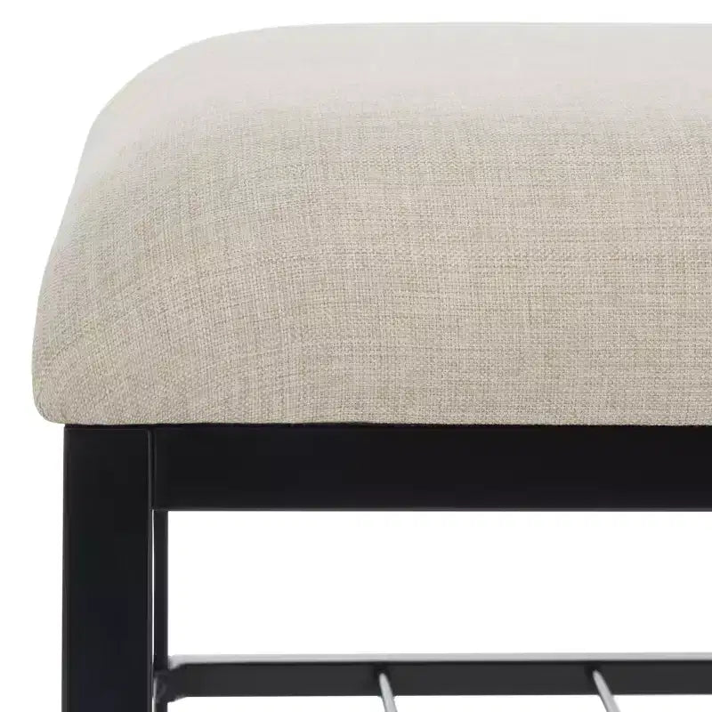 Banc étagère ouverte Milligan avec coussin - BCH5003 - Safavieh