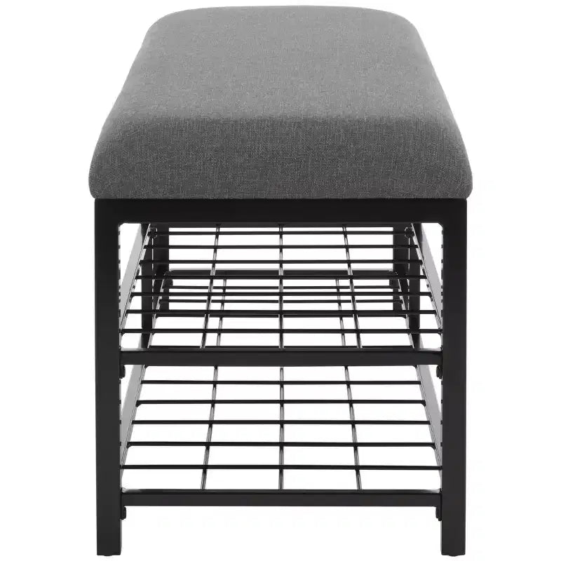 Banc étagère ouverte Milligan avec coussin - BCH5003 - Safavieh