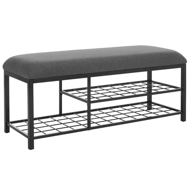 Banc étagère ouverte Milligan avec coussin - BCH5003 - Safavieh