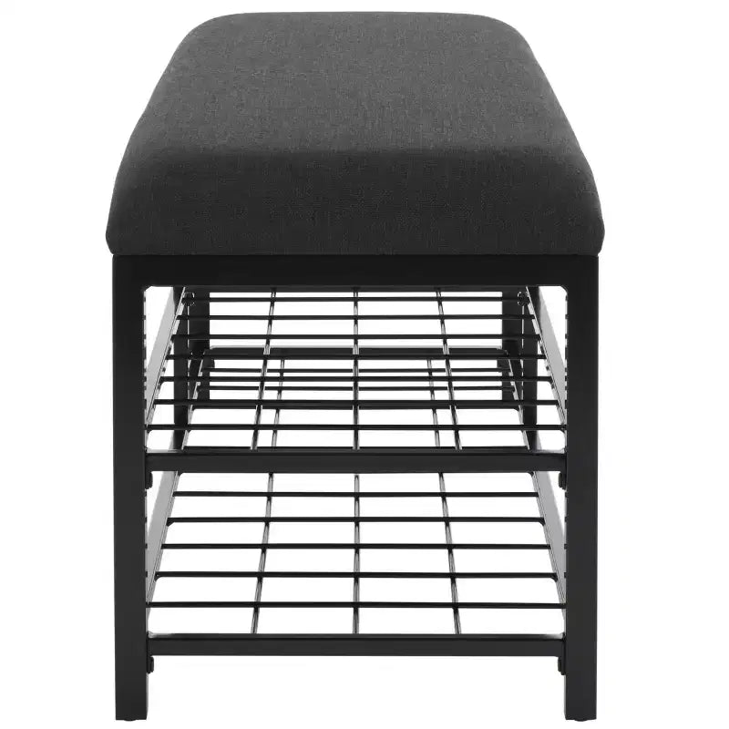 Banc étagère ouverte Milligan avec coussin - BCH5003 - Safavieh