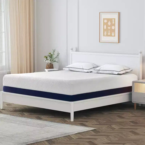 Matelas en mousse à mémoire de forme de 14 pouces en boîte pour un sommeil plus frais, offrant soutien et soulagement de la pression.