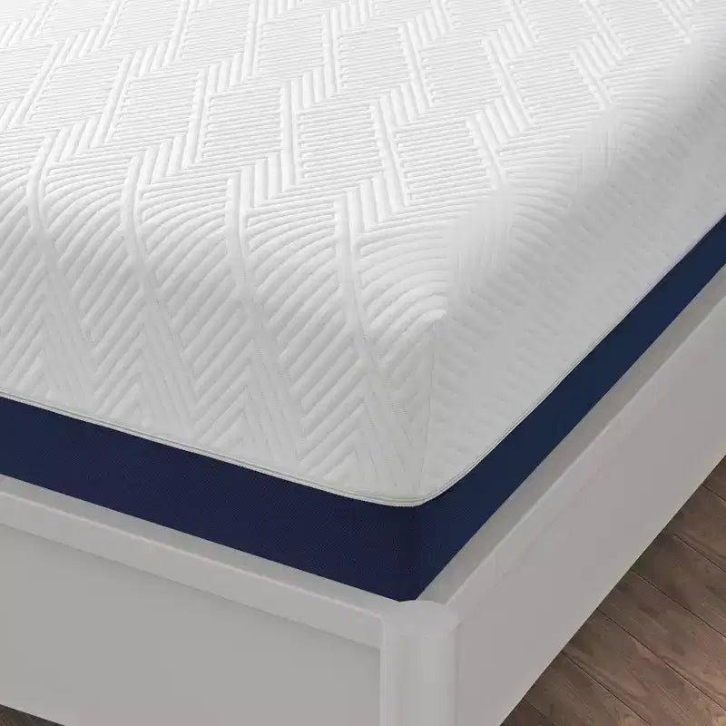 Matelas en mousse à mémoire de forme de 14 pouces en boîte pour un sommeil plus frais, offrant soutien et soulagement de la pression.