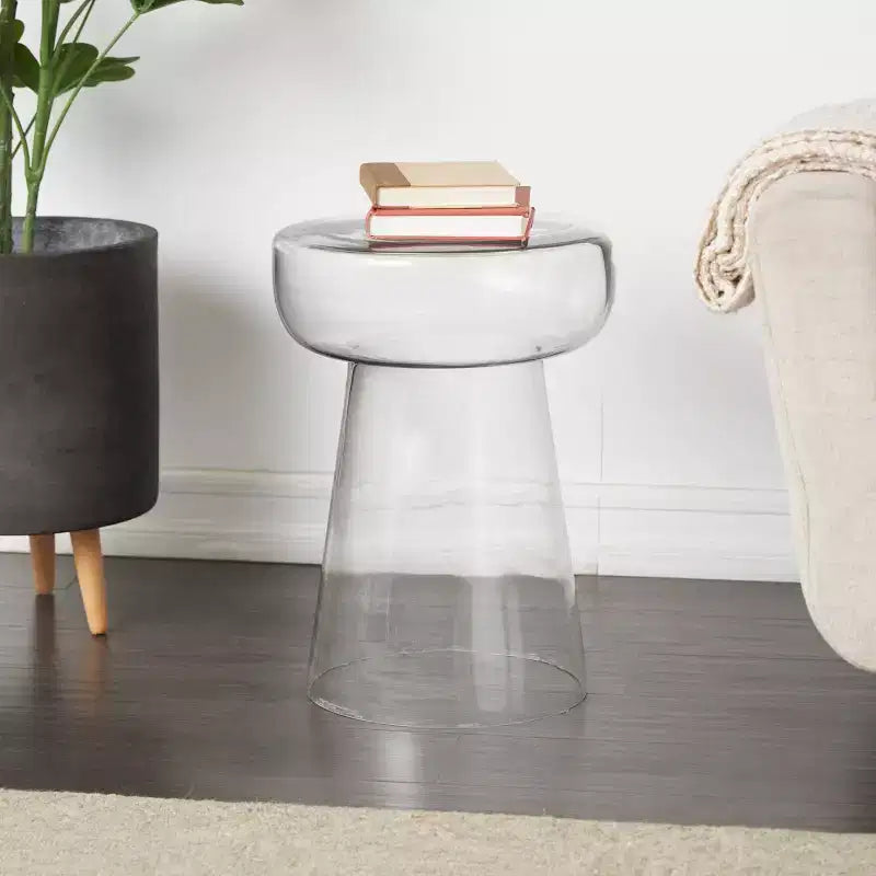 Guéridon d'appoint moderne en verre