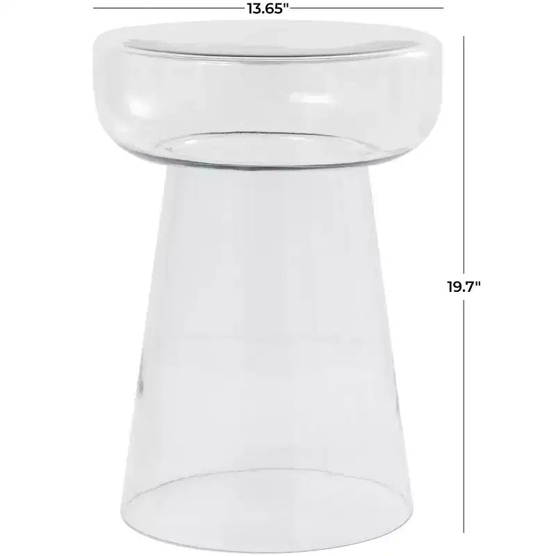 Guéridon d'appoint moderne en verre