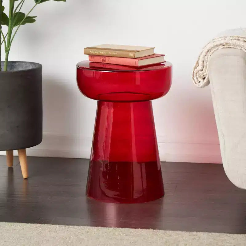 Guéridon d'appoint moderne en verre