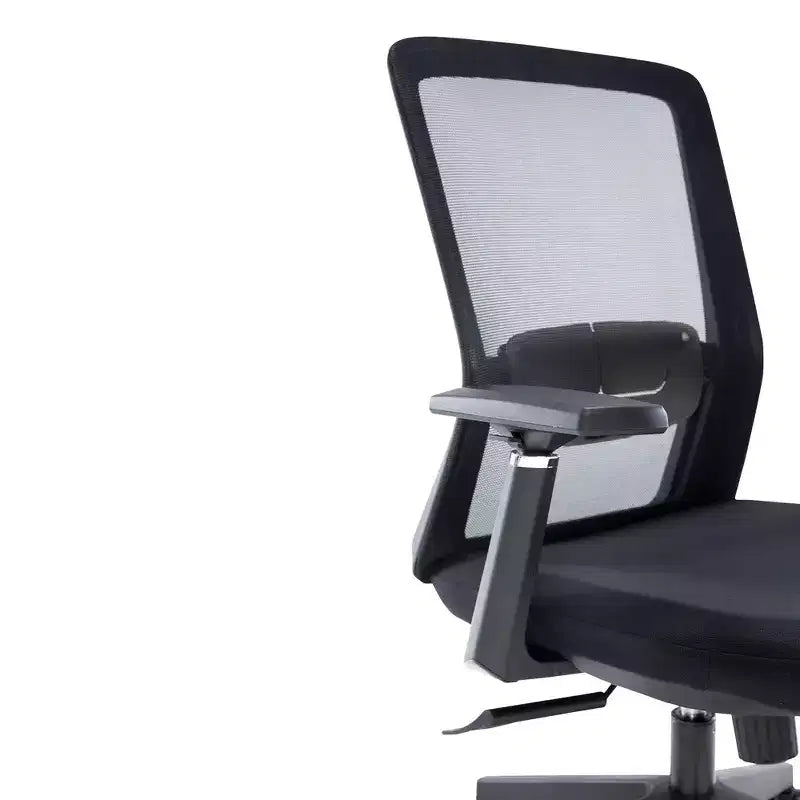 Fauteuil de bureau ergonomique Ingram, chaise de travail pivotante à hauteur réglable avec soutien lombaire et inclinaison, chaise d'ordinateur confortable pour 8 heures de bureau