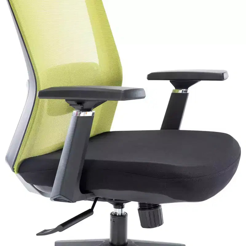 Fauteuil de bureau ergonomique Ingram, chaise de travail pivotante à hauteur réglable avec soutien lombaire et inclinaison, chaise d'ordinateur confortable pour 8 heures de bureau