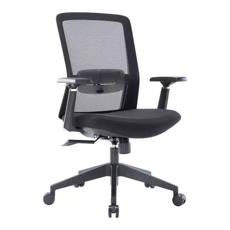 Fauteuil de bureau ergonomique Ingram, chaise de travail pivotante à hauteur réglable avec soutien lombaire et inclinaison, chaise d'ordinateur confortable pour 8 heures de bureau
