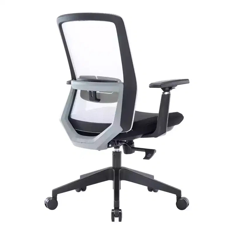 Fauteuil de bureau ergonomique Ingram, chaise de travail pivotante à hauteur réglable avec soutien lombaire et inclinaison, chaise d'ordinateur confortable pour 8 heures de bureau