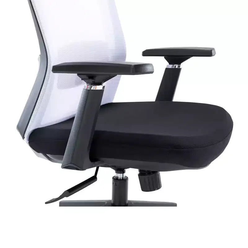 Fauteuil de bureau ergonomique Ingram, chaise de travail pivotante à hauteur réglable avec soutien lombaire et inclinaison, chaise d'ordinateur confortable pour 8 heures de bureau