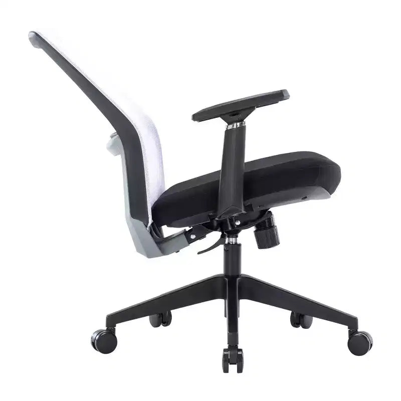 Fauteuil de bureau ergonomique Ingram, chaise de travail pivotante à hauteur réglable avec soutien lombaire et inclinaison, chaise d'ordinateur confortable pour 8 heures de bureau
