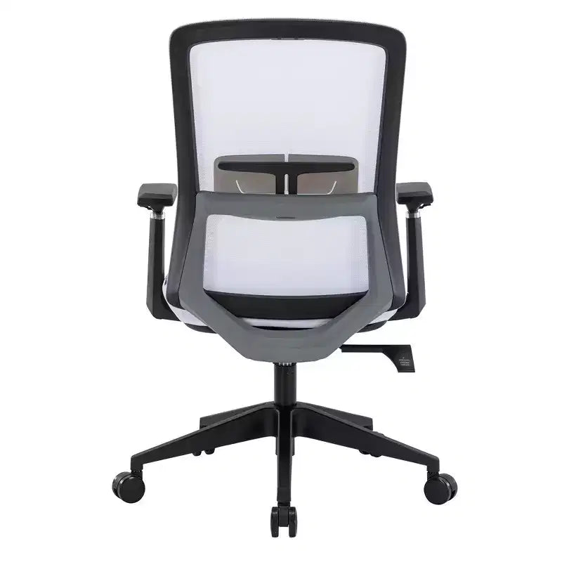 Fauteuil de bureau ergonomique Ingram, chaise de travail pivotante à hauteur réglable avec soutien lombaire et inclinaison, chaise d'ordinateur confortable pour 8 heures de bureau