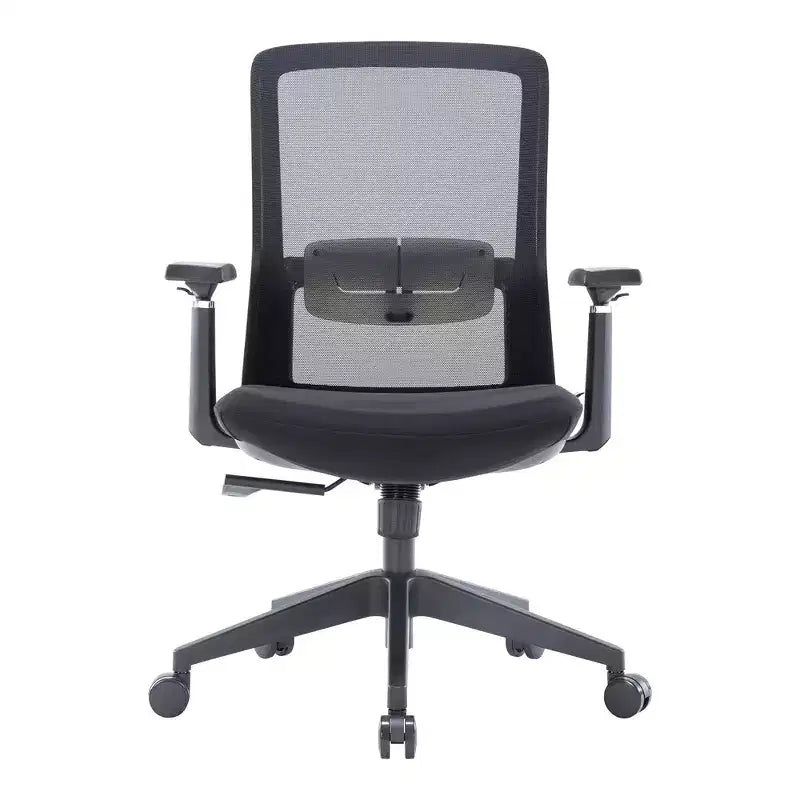 Fauteuil de bureau ergonomique Ingram, chaise de travail pivotante à hauteur réglable avec soutien lombaire et inclinaison, chaise d'ordinateur confortable pour 8 heures de bureau