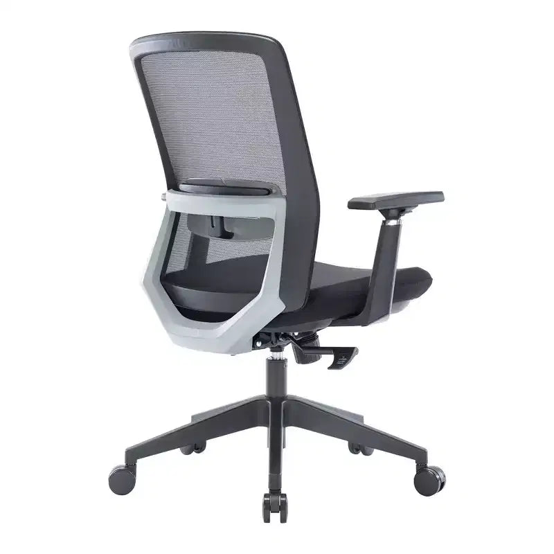 Fauteuil de bureau ergonomique Ingram, chaise de travail pivotante à hauteur réglable avec soutien lombaire et inclinaison, chaise d'ordinateur confortable pour 8 heures de bureau