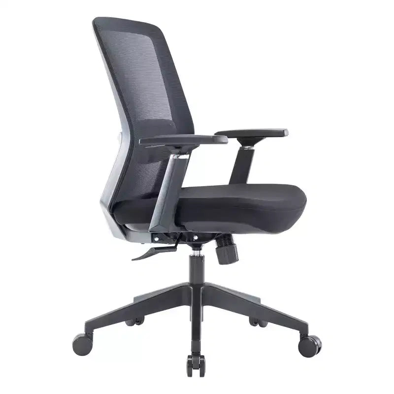 Fauteuil de bureau ergonomique Ingram, chaise de travail pivotante à hauteur réglable avec soutien lombaire et inclinaison, chaise d'ordinateur confortable pour 8 heures de bureau