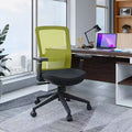 Fauteuil de bureau ergonomique Ingram, chaise de travail pivotante à hauteur réglable avec soutien lombaire et inclinaison, chaise d'ordinateur confortable pour 8 heures de bureau